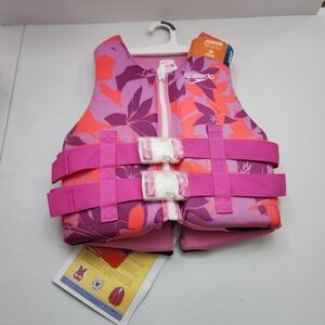 Brand New With Tags Speedo Life Vest Girls Junior 50-90 Ilbs. Adjustable Straps